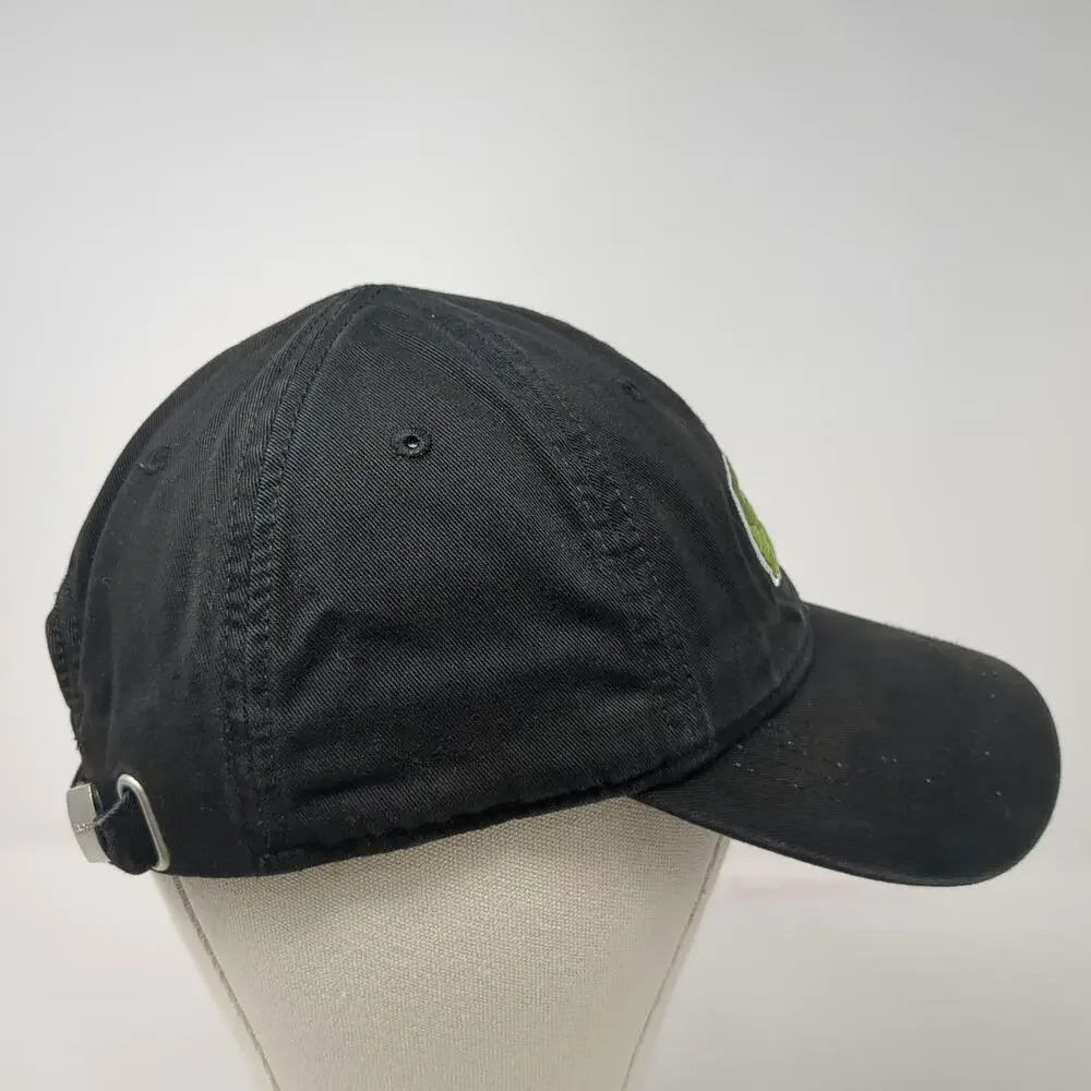 Lacoste Baseball Cap Black One Size Large Embroidered Crocodile Slideback Hat